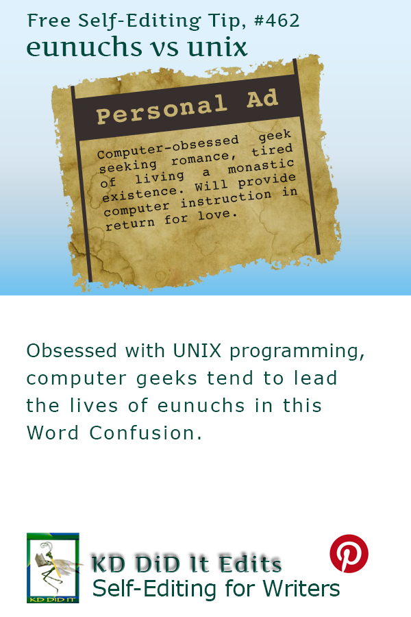 Pinterest pin for Eunuchs versus Unix