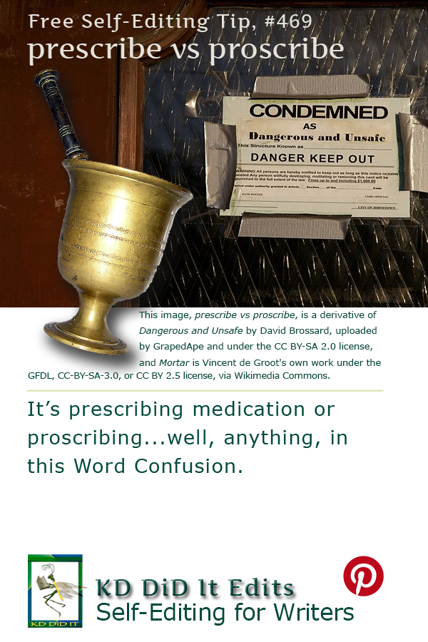 Word Confusion: Prescribe versus Proscribe