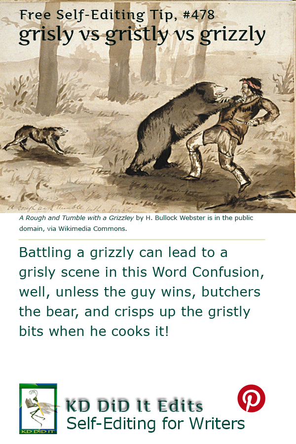 Pinterest pin for Grisly vs Gristly vs Grizzly