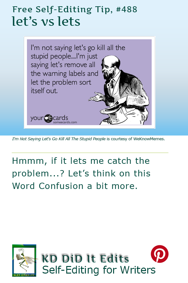 Word Confusion: Let’s versus Lets
