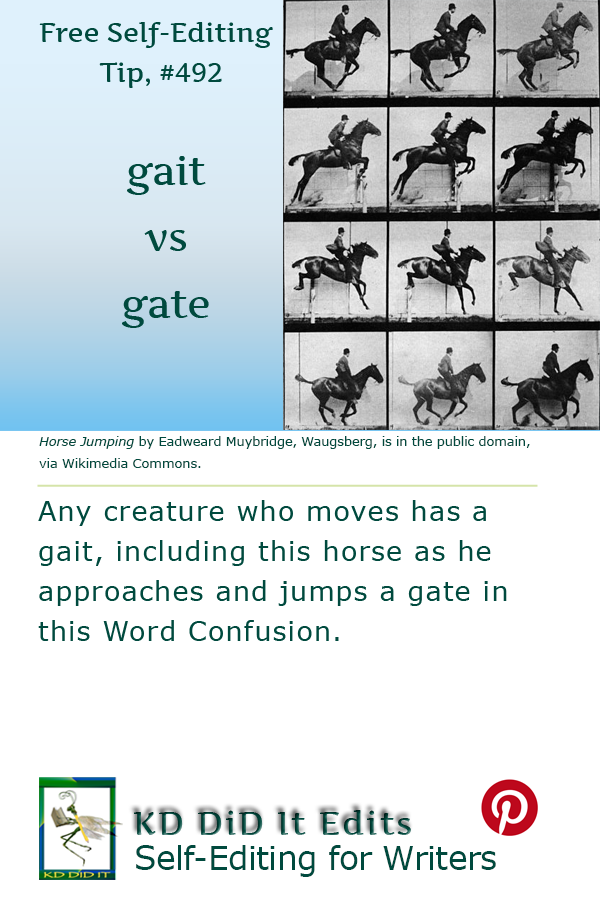 Pinterest pin for Gait versus Gate