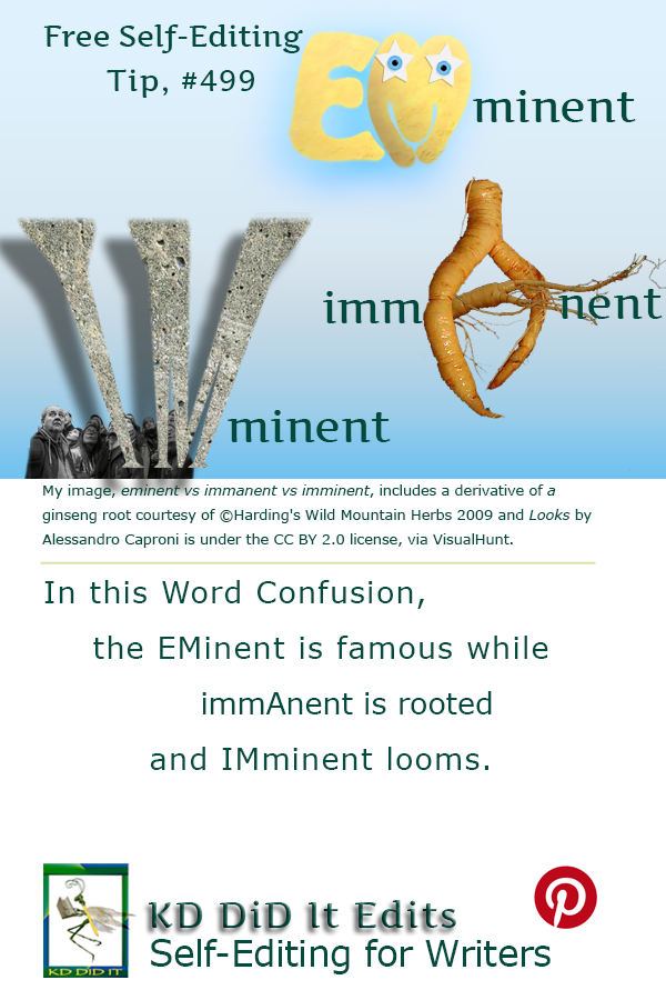 Pinterest pin for Eminent vs Immanent vs Imminent