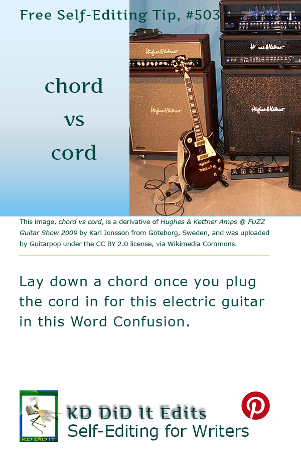 Pinterest pin for Chord versus Cord