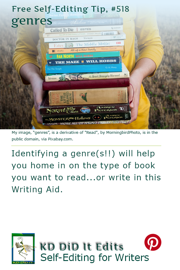 Pinterest pin for Writing & Reading Genres