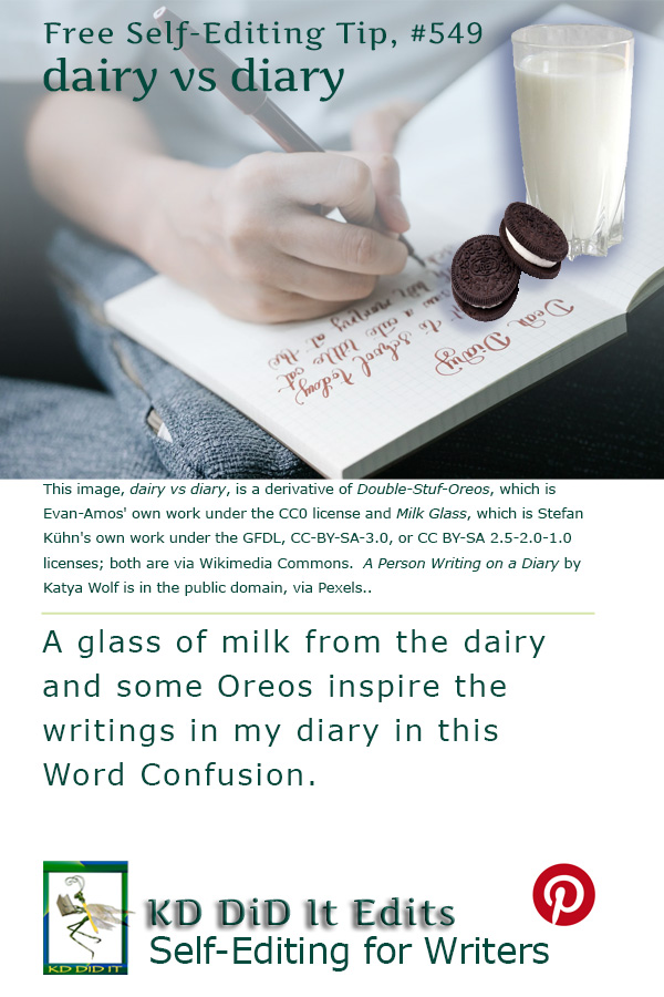 Word Confusion: Dairy versus Diary
