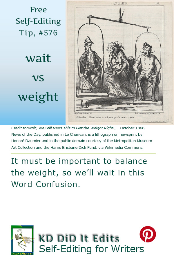 Pinterest pin for Wait versus Weight
