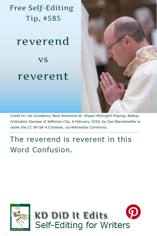 Pinterest pin for Reverend versus Reverent