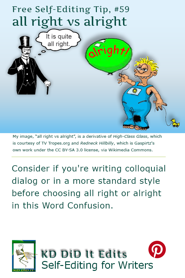 Word Confusion: All Right versus Alright