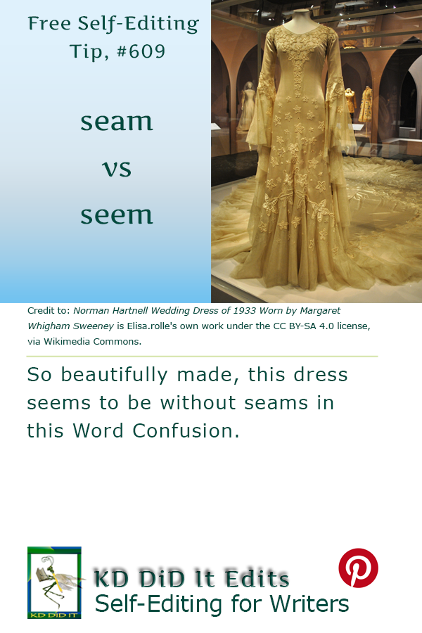 Word Confusion: Seam versus Seem