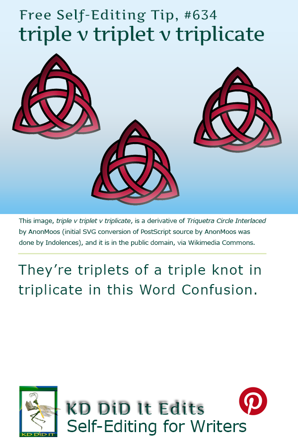 Pinterest pin for Triple vs Triplet vs Triplicate