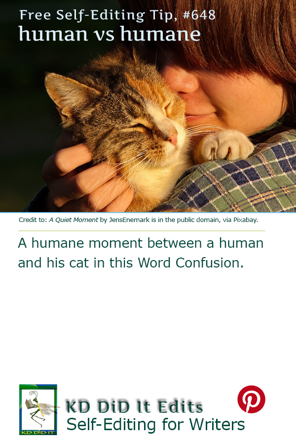 Pinterest pin for Human versus Humane