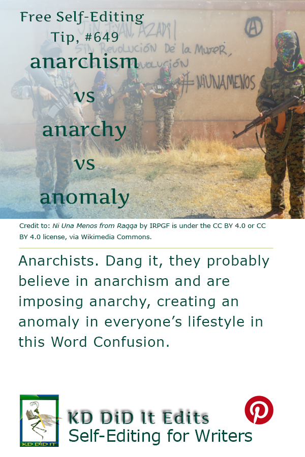 Word Confusion: Anarchism vs Anarchy vs Anomaly