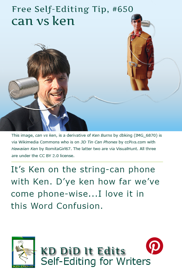 Word Confusion: Can versus Ken