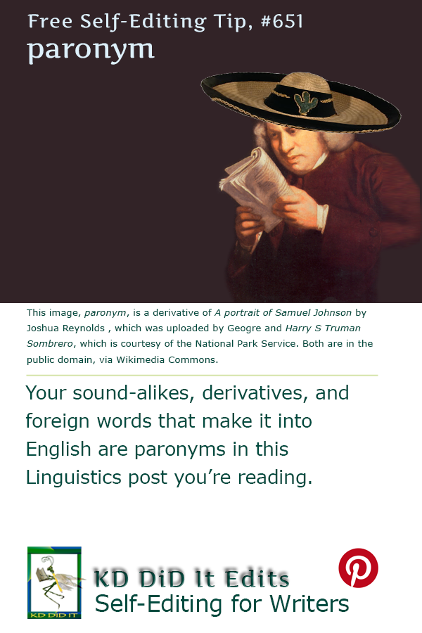 Linguistics: Paronym