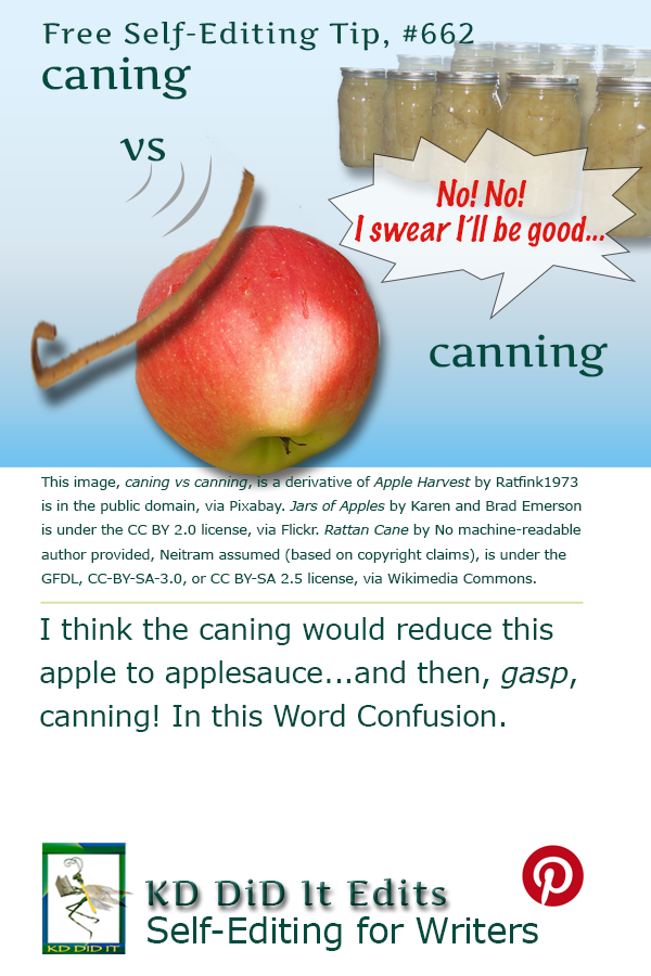 Pinterest pin for Caning versus Canning