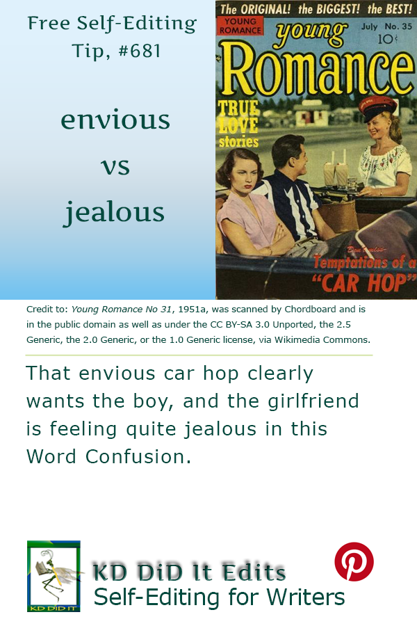 Word Confusion: Envious versus Jealous
