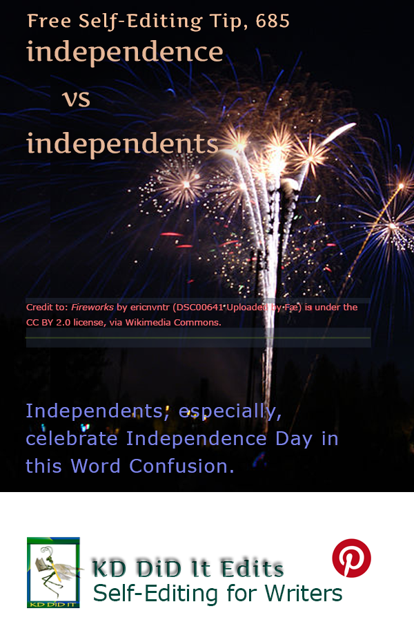 Word Confusion: Independence versus Independents