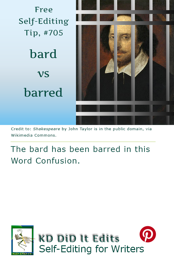 Word Confusion: Bard versus Barred