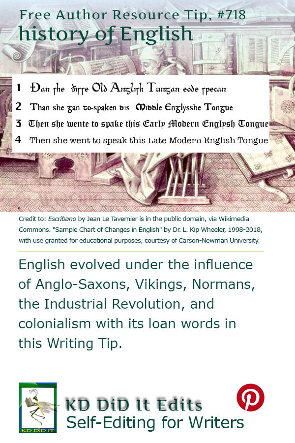 Pinterest pin for History of English