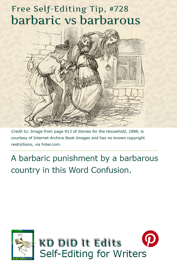 Pinterest pin for Barbaric versus Barbarous