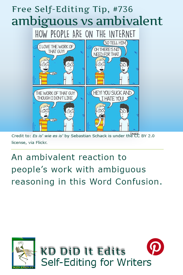 Word Confusion: Ambiguous versus Ambivalent