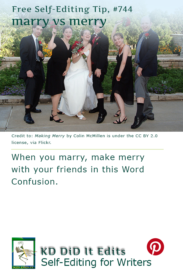 Pinterest pin for Marry versus Merry