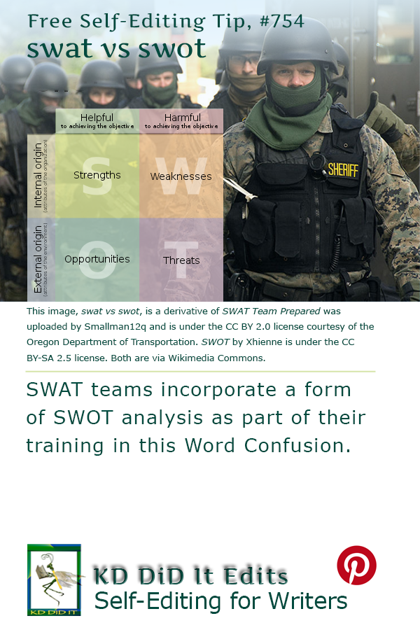 Word Confusion: Swat versus Swot
