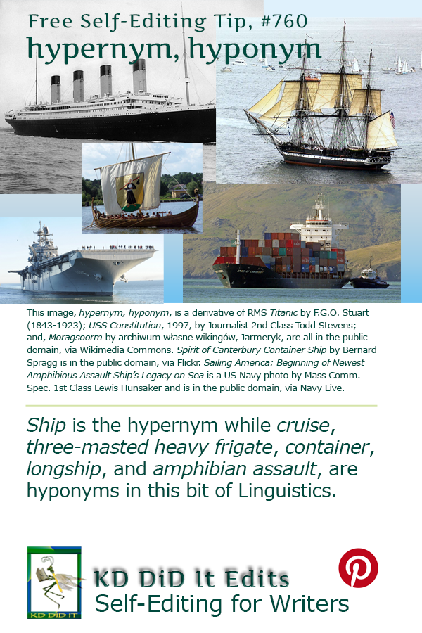 Linguistics: Hypernyms and Hyponyms