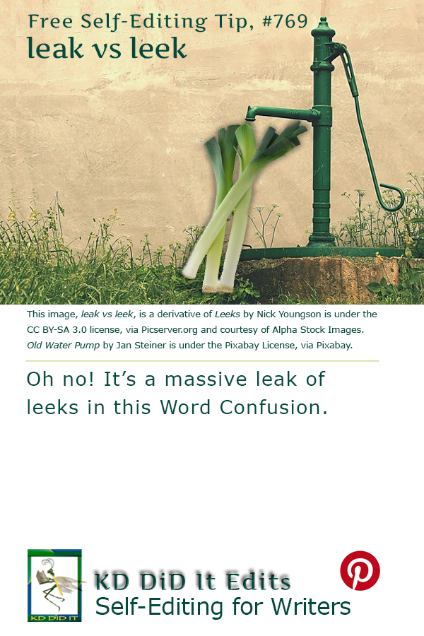 Word Confusion: Leak versus Leek