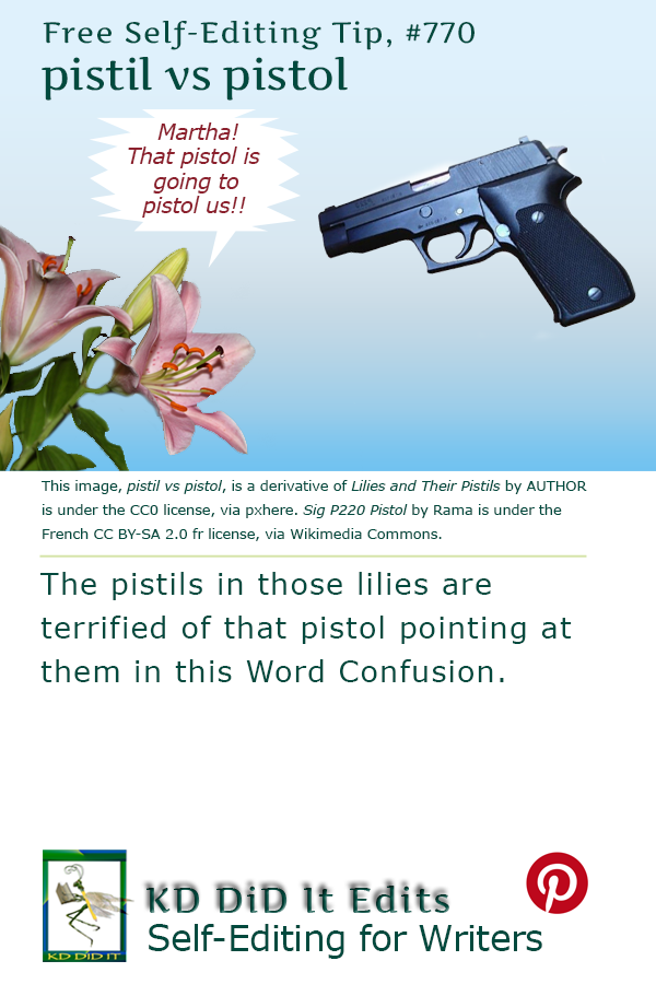 Pinterest pin for Pistil versus Pistol