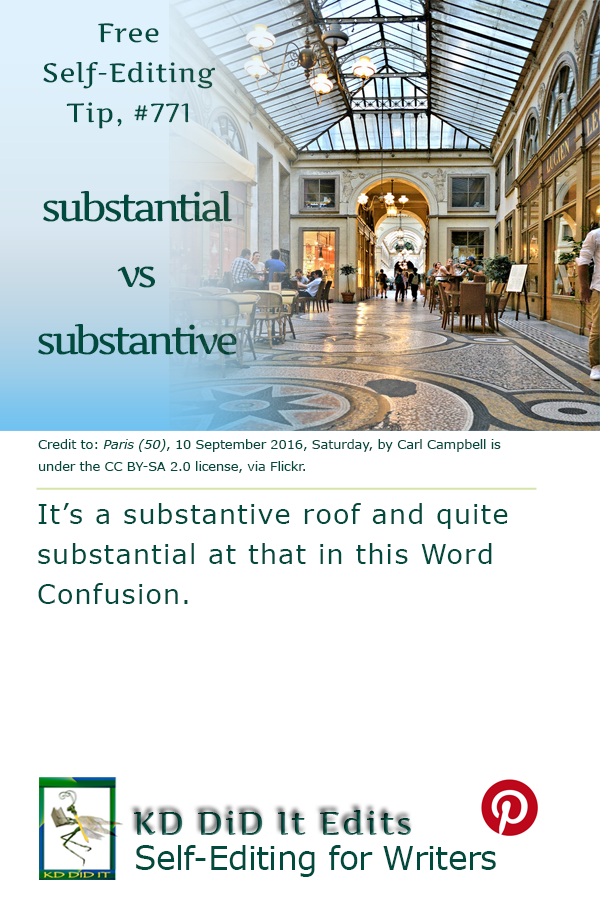 Word Confusion: Substantial versus Substantive