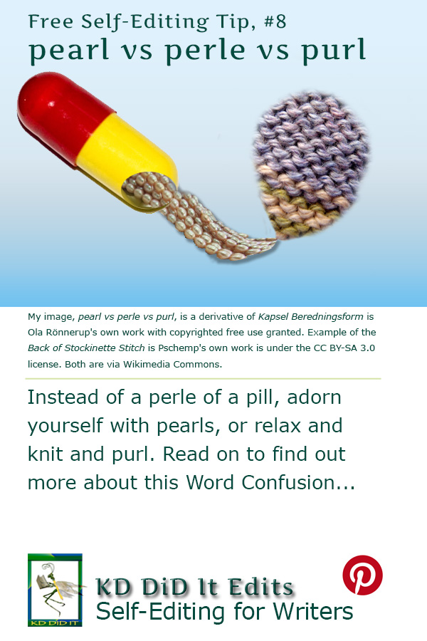 Word Confusion: Pearl vs Perle vs Purl