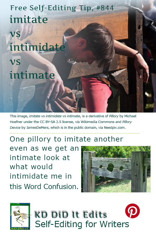 Pinterest pin for Imitate vs Intimidate vs Intimate