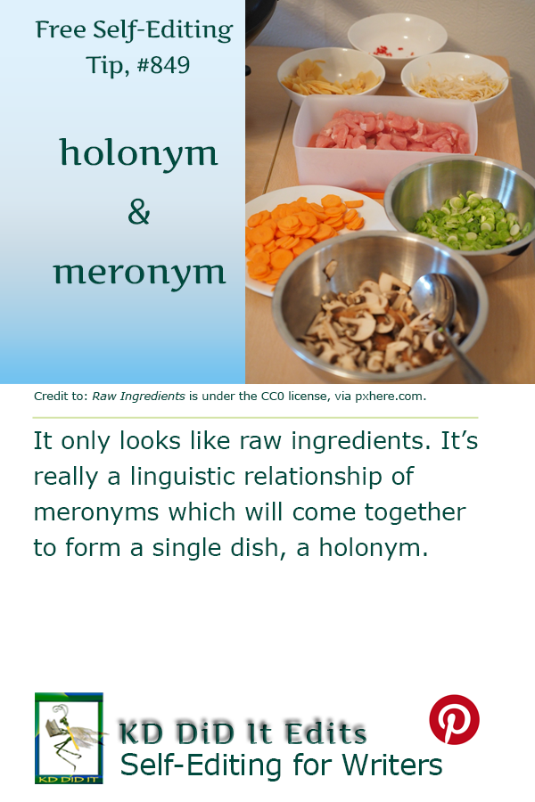 Linguistics: Holonyms and Meronyms