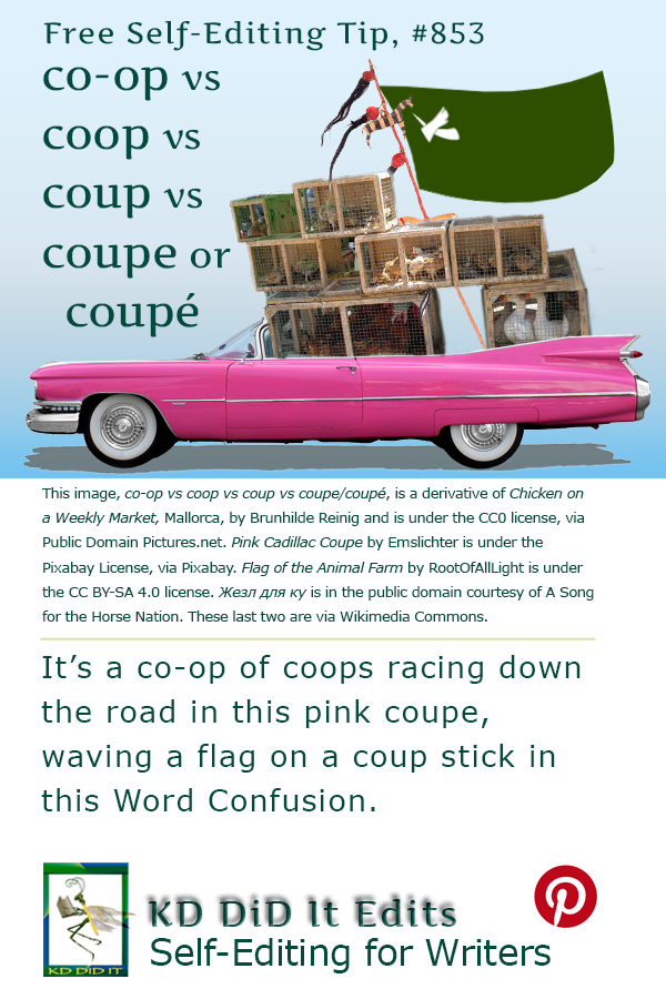 Pinterest pin for Co-op vs Coop vs Coup vs Coupe/Coupé