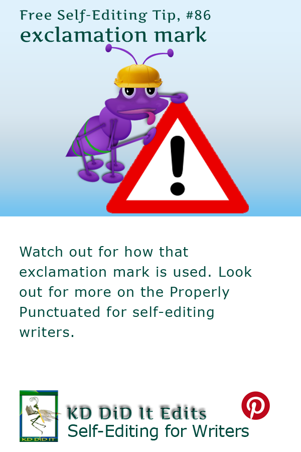 Pinterest pin for exclamation mark