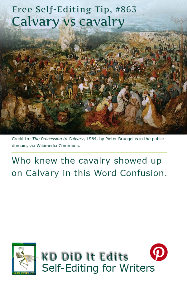 Pinterest pin for Calvary versus cavalry
