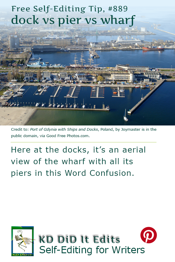 Pinterest pin for Dock vs Pier vs Wharf