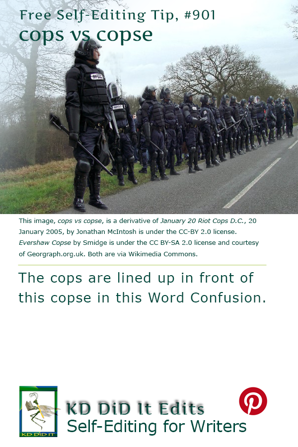 Word Confusion: Cops versus Copse