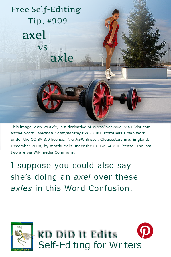 Pinterest pin for Axel versus Axle