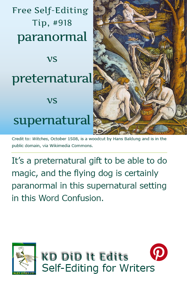 Pinterest pin for Paranormal vs Preternatural vs Supernatural