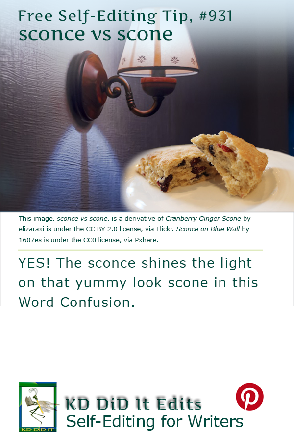 Pinterest pin for Sconce versus Scone