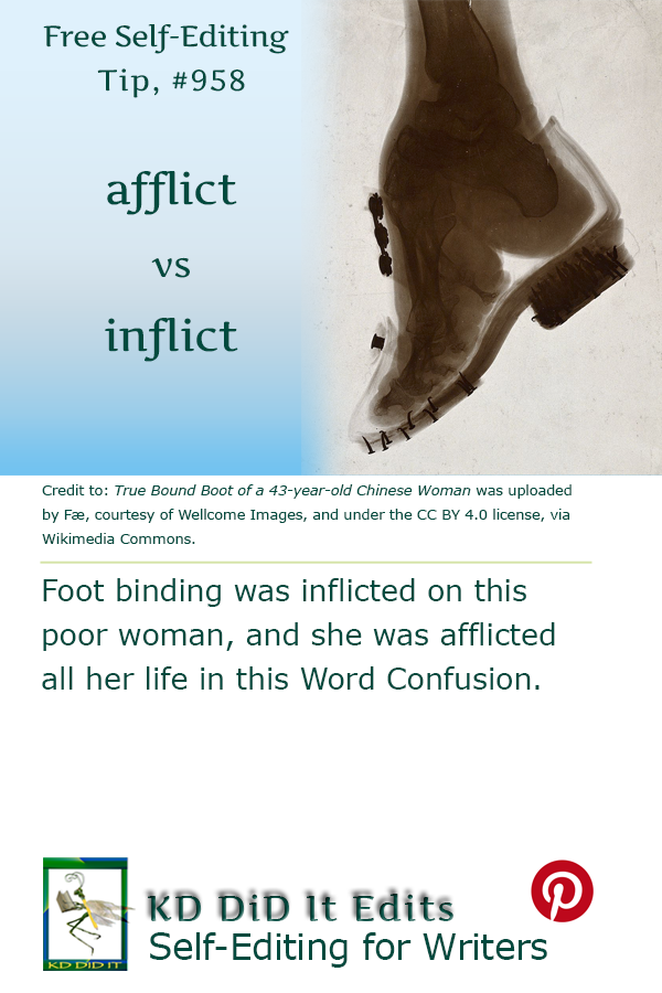 Word Confusion: Afflict versus Inflict