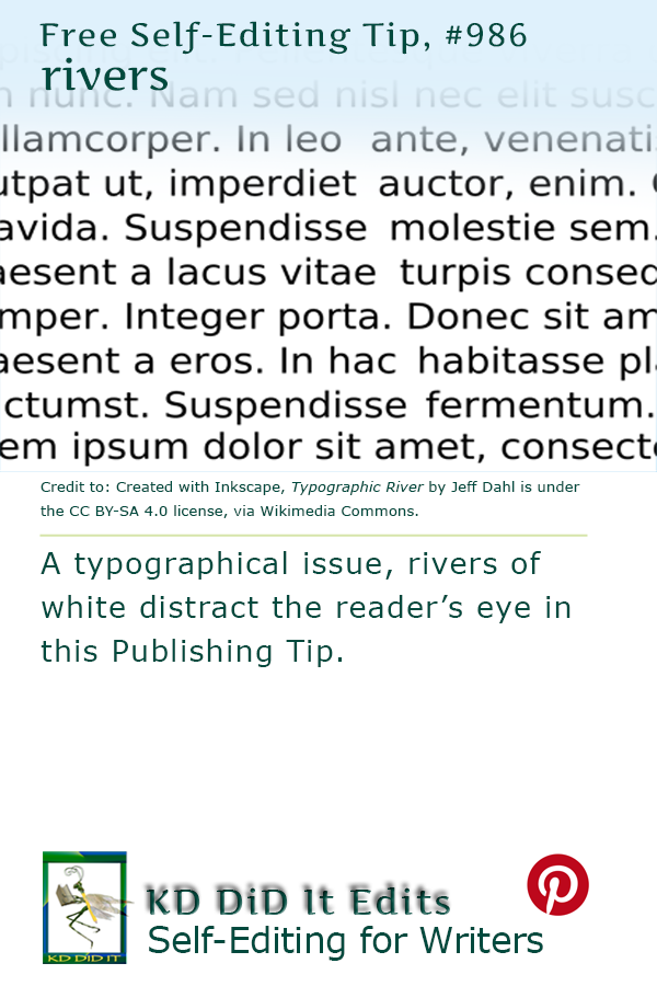Book Layout & Formatting Ideas: Typographical Rivers