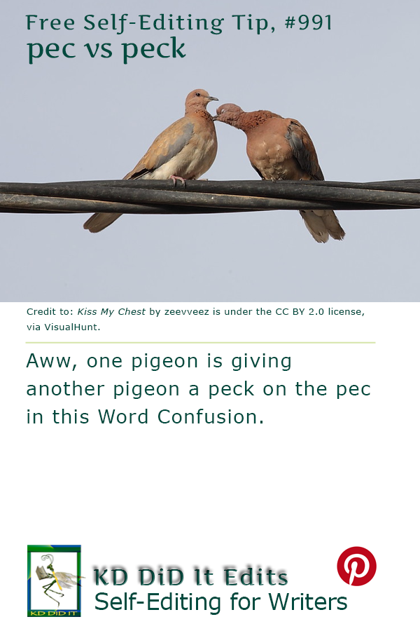 Pinterest pin for  Pec versus Peck